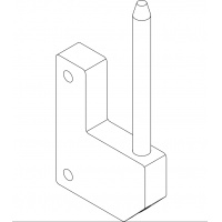 Pánt dverí ľavý 140mm (na stĺpiku)